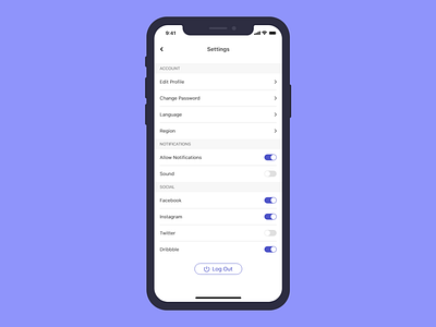 Daily UI #007 - Settings challange daily 100 design settings page ui uiux ux design