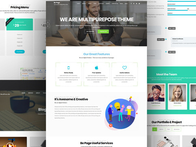 Be Page One Page Parallax & Multipurpose WordPress Theme blog blog design multipurpose flyer typography web web 2.0 web 3.0 wordpress wordpress blog wordpress design wordpress development wordpress theme