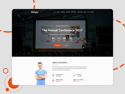 Geinuine - Conference and Event free webpage templates free free donload free download free download psd free html free html template free mockup free psd free template free web template free website free website template free wordpress theme freebie freebies freelance html html css html template html5