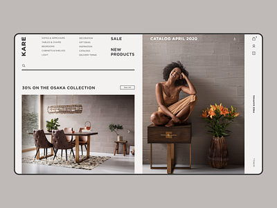 KARE WEBSITE clean concept design e-commerce eshop furniture store homepage interface minimal minimalism shop store trends 2020 ui ux website