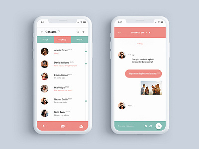 Daily UI #013 - Direct Messaging 013 chat contacts dailyui direct dribbble messaging mobile social