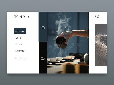 Homepage Ncoffee Dribbble blue brown coffee color concept dribbble homepage interface ui ux