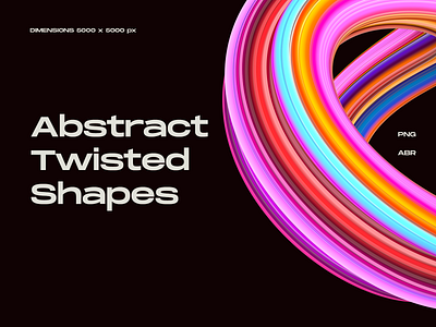 Abstract Twisted Shapes 3d abstract background brush shape twirl