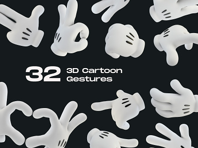 3D Cartoon Gestures 3d cartoon gesture hand thumbs up