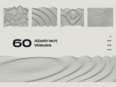 60 Abstract Waves abstract curve cyberdata flow line art lines minimal network polygon swirl vr wave