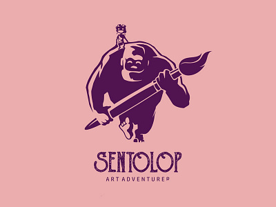 SENTOLOP ART ADVENTURER logo design concept