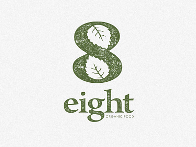 Eight "organic food" Logo creative logo design logo design minimalistic modern negative space logo retro style logo simple