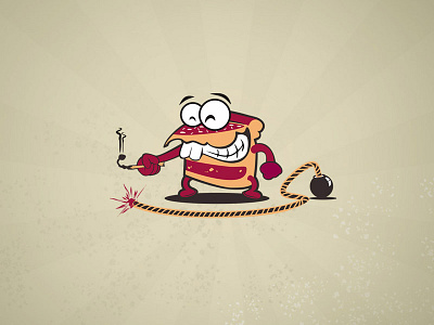 Cake Funny Character Illustration