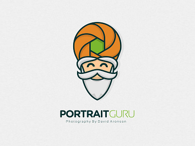 Portrait Guru character creative creative logo creative logo design cute design funny logo logo design modern playful logo