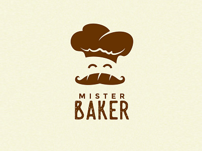 Mister Baker character creative creative logo creative logo design cute funny logo logo design modern playful logo