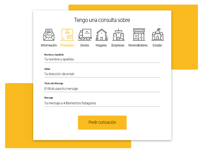 Icons and Contact form for Solar Co.