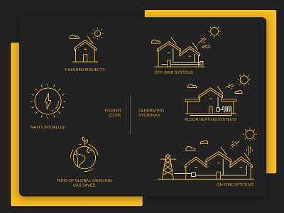 Icons and graphics for Solar Co.