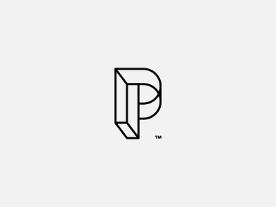 P Monogram architecture branding branding design construction logo design icon identity logo minimal vector