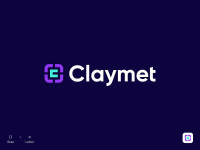 Claymet App app branding flat icon identity logo minimal ui ux vector