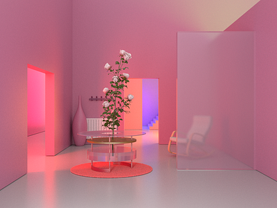 Please Wait Here (Test Render) 3d interior design