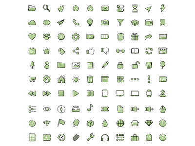 Icon set icon ui