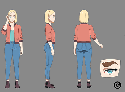 Esmi anime cartoon character character design clothes design girl illustration