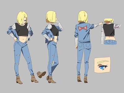 Android 18 redesign character character design design illustration