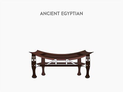 Ancient Egyptian sofa chair deck flat furniture sofa vector