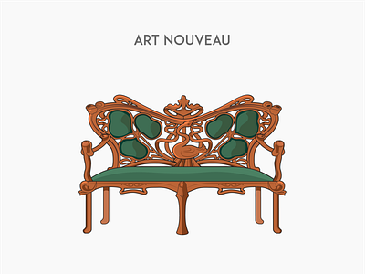 Art Nouveau sofa