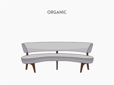 Organic sofa chair deck flat furniture sofa vector