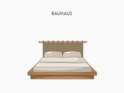 Bauhaus bed bed furniture vector