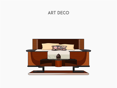 Art Deco bed