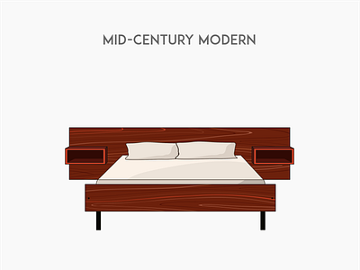 Mid-century modern bed bed furniture