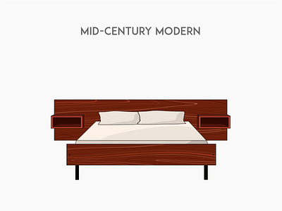 Mid-century modern bed