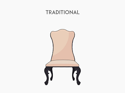 Traditional chair flat furniture traditional