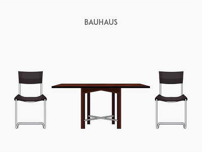 Bauhaus bauhaus chair flat furniture vector