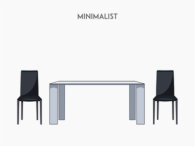 Minimalist chair flat furniture minimalist vector