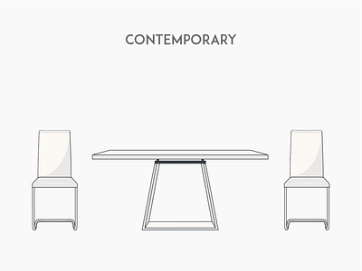 Contemporary chair contemporary flat furniture illustration vector