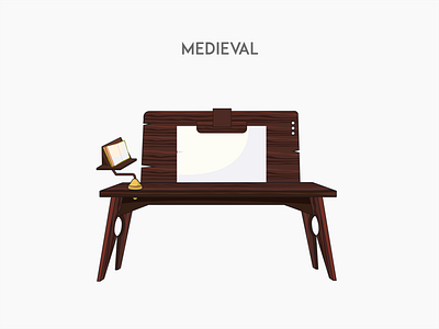 Medieval deck chair flat furniture medieval vector