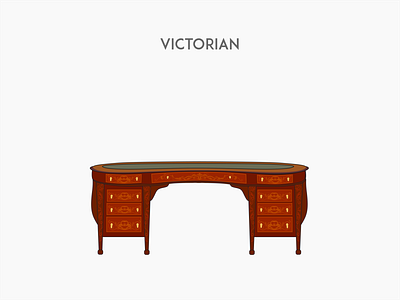 Victorian deck chair flat furniture vector victorian