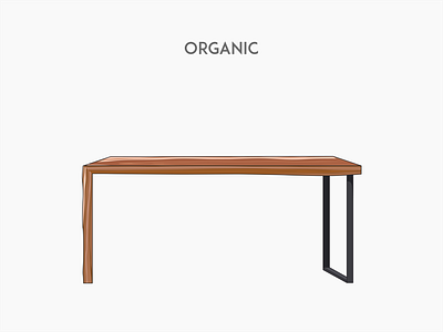 Organic deck chair flat furniture organic vector