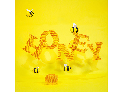 Honey color font graphic design paper papercraft text