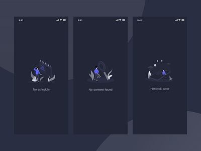 Empty State adobe xd app empty state illustration ios mobile schedule user interface