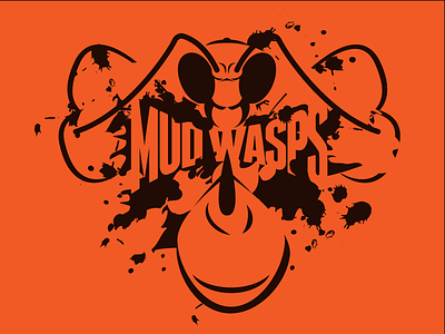 Tough Mudder Team Shirt illustration insect orange screen print shirt wasp