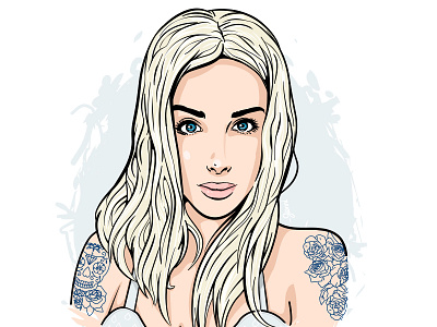 Claudia girl illustration portrait vector vexel woman