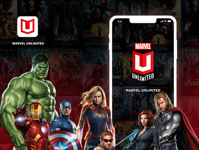 Marvel Unlimited App Concept app concept app design app ui app ui design app ui ux branding concept daily ui daily ui challenge dailyuichallenge design designs illustration inspiration splashscreen ui design uiux