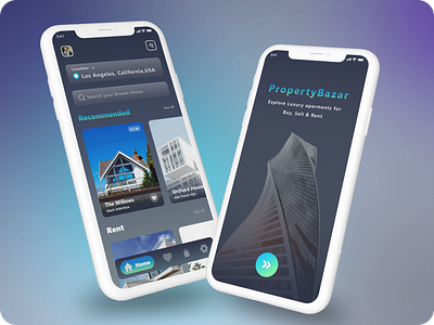 PropertyBazar: Real Estate Mobile App concept