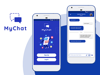 My Chat App app concept app design app designers app icon app ui character chat chat app chatting daily ui daily ui challenge dailyui dailyuichallenge dating illustration login screen ui