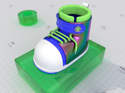 SHOE practice c4d design ps