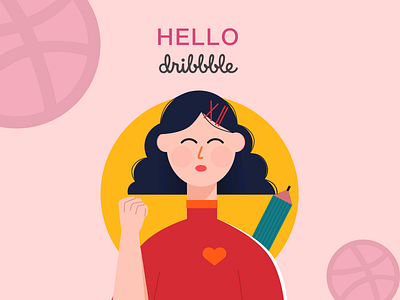 hello dribble illustration