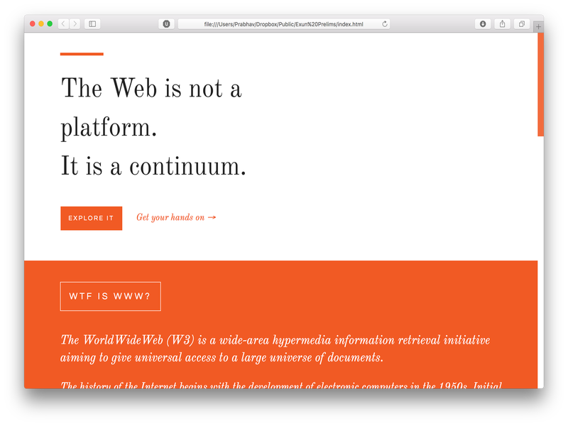 Exun Prelims orange responsive