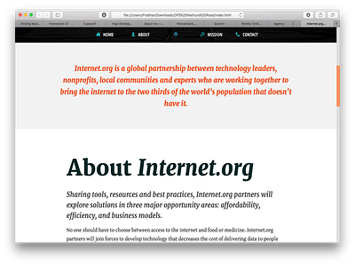 Internet.org Redesign #1