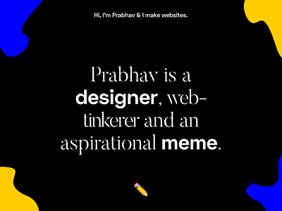 New website? abstract black blog blue design emoji graphic design introduce personal blog personal brand personal website portfolio responsive typography website website concept yellow