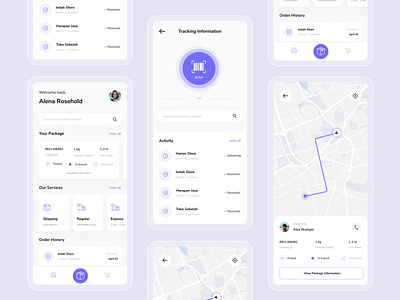 PackApp Delivery & Tracking Package App by Listia Eka on Dribbble