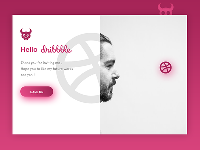 Hello Dribbble! first graphicdesign minimal ui uiux webdesign
